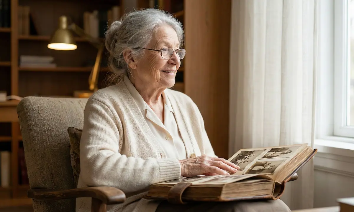 A grandmother sharing her stories
