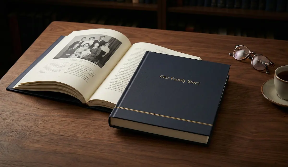 A beautifully printed EverStory memoir book